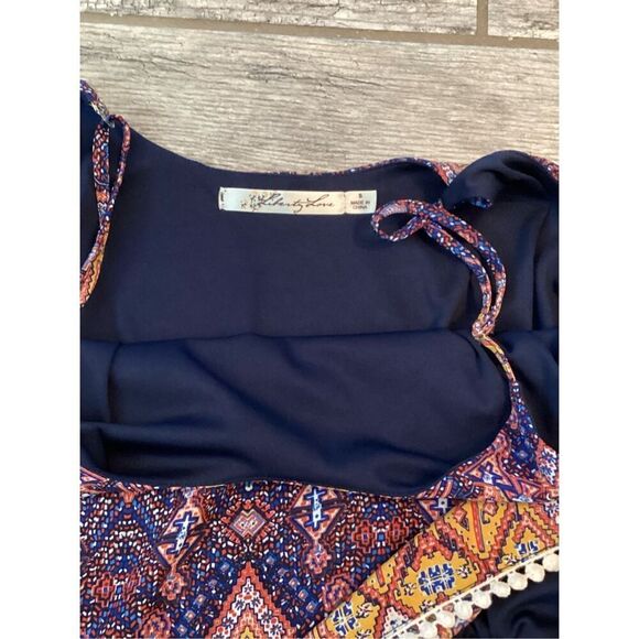 Liberty Love Small Aztec Romper Sleeveless Cami Summer Festival - Picture 7 of 8